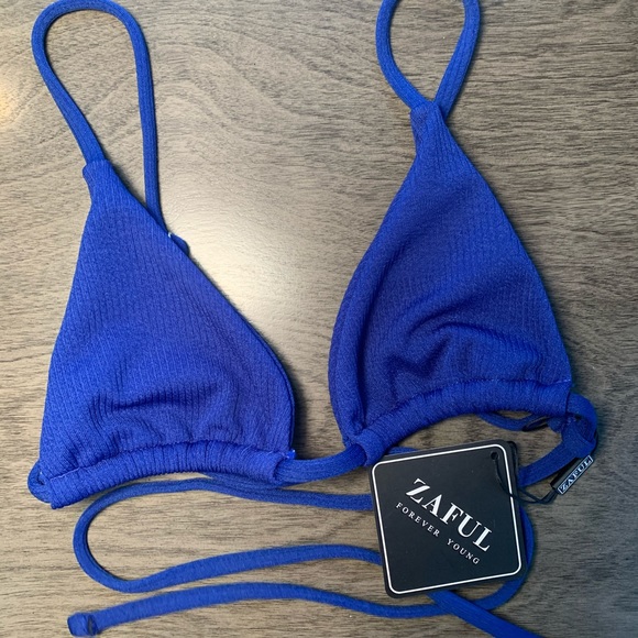 Cobalt Blue Triangle String Bikini Set - Picture 2 of 5